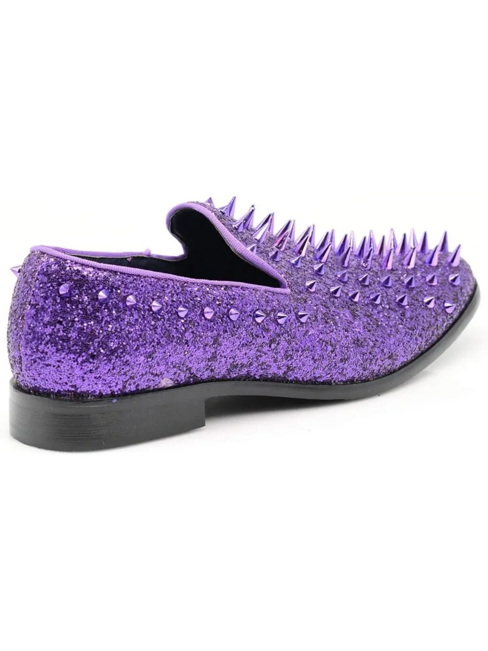 Enzo Romeo Men's Purple Rubber Sole Vintage Loafers Slip On Classic Tuxedo Shoes
